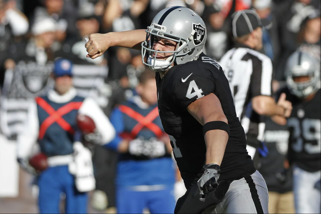 Los 
<a href="http://www.univision.com/deportes/nfl/oakland-raiders/" target="_blank">Oakland Raiders</a> fueron una de las grandes revelaciones, gracias en mayor medida a su QB, 
<b>Derek Carr</b>, cuya lesión al final de la campaña mermó las posibilidades de su equipo, que llegó a la Ronda de Comodines, donde perdieron ante los Texans.