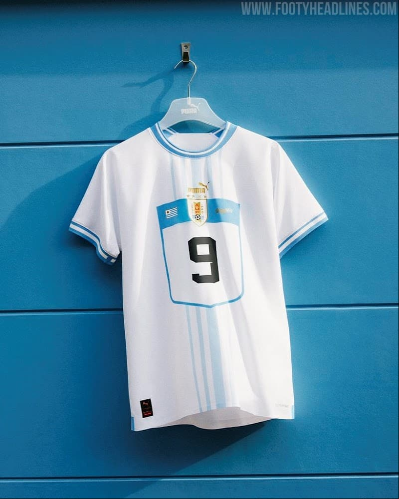 URUGUAY, VISITANTE. Las distintas marcas patrocinadoras se han lucido con los diseños para el Mundial Qatar 2022.
