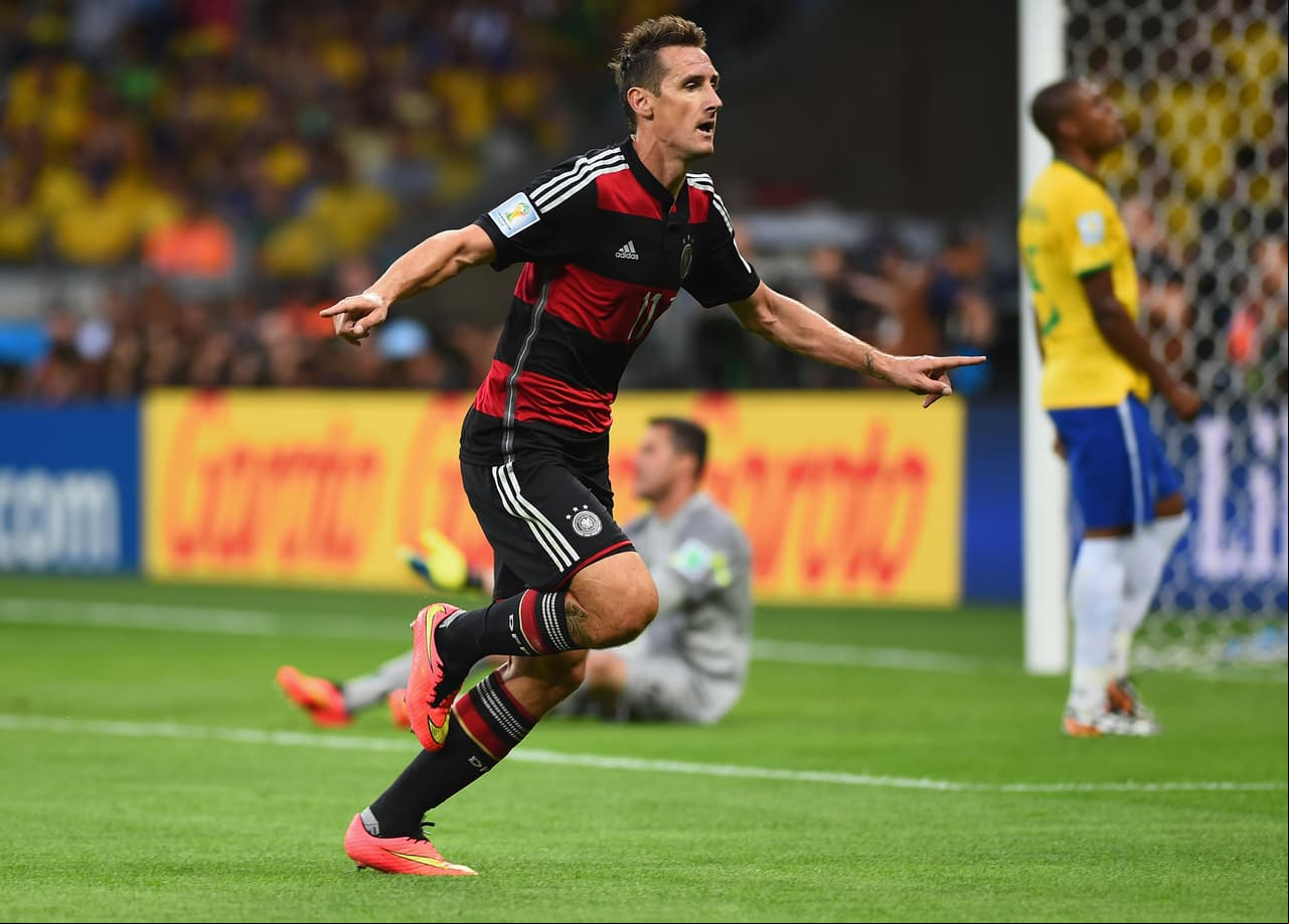 8. Miroslav Klose (Alemania 1-7 Brasil en Brasil 2014) - 36 años y 29 días.