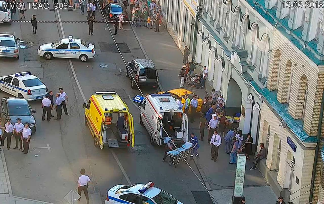 El accidente se presentó en las calles de Moscú cerca a la Plaza Roja de Moscú.