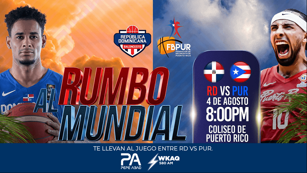 WKAQ te lleva al mundial tras sortear boletos, estadía,$500 para gastos y transportación para el partido entre PUR vs RD. 