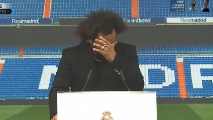 Marcelo, entre lágrimas, se despidió del Real Madrid 